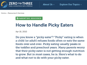 How To Handle Picky Eaters